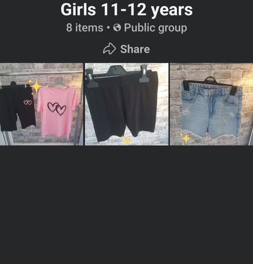  — new girls 11-12 years shots set and denim sho