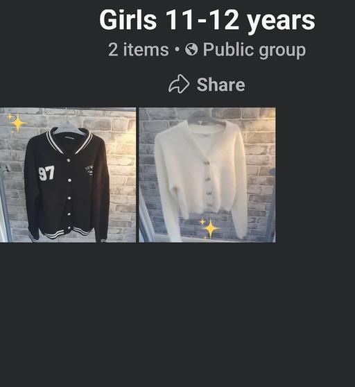  — girls 11-12 years jacket and cardigan