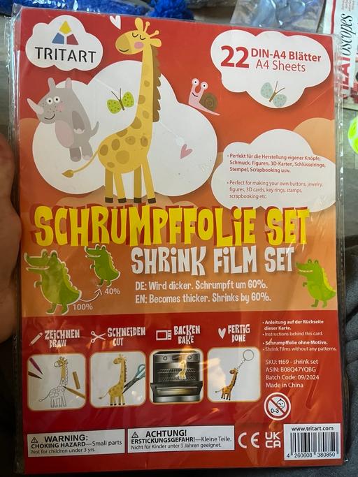  — New shrink film set 3£ each a few