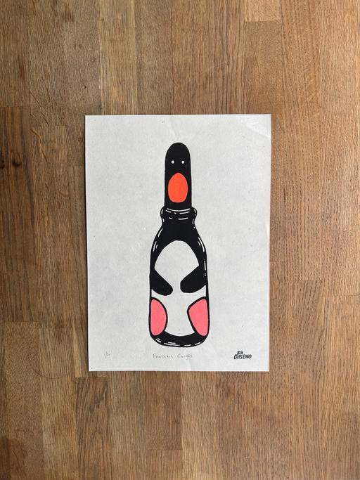  — Wallace and Gromit - Handmade Lino print