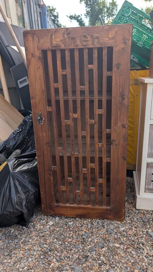  — Rustic Wooden Linen Cabinet