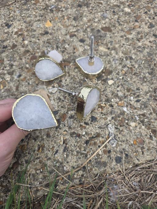  — 4 x large quartz style guilded draw pulls