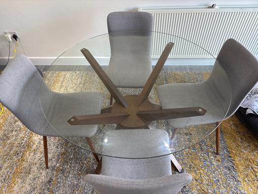  — 4 Seater Glass Table