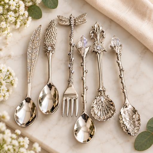  — NEW Set of 6 Vintage Style Decorative Spoons