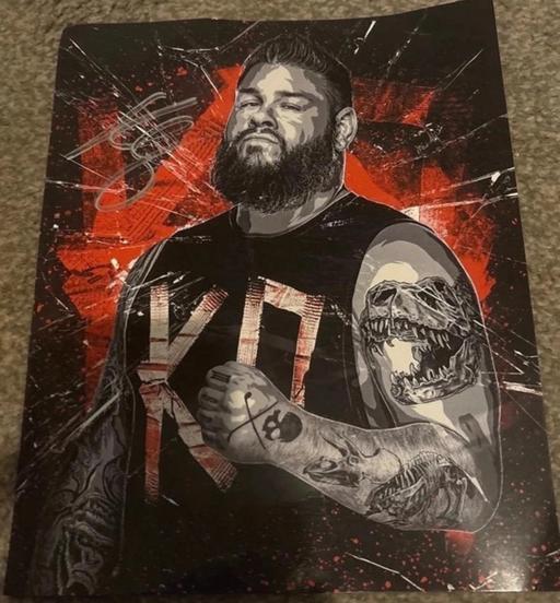  — WWE Kevin Owens hand-signed print