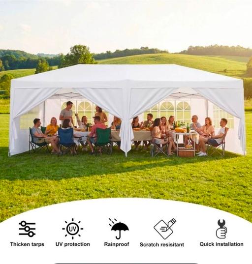  — Pop Up Gazebo with Side Panels, 6x3m, Waterpr