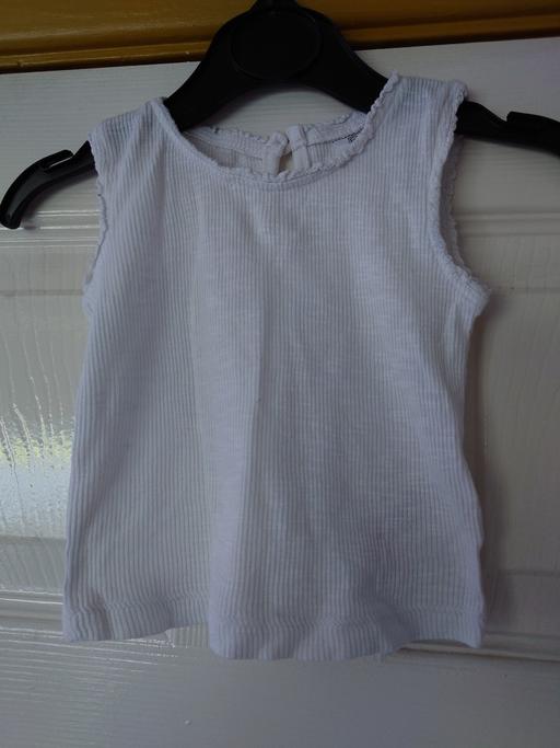  — Baby girls white vest top size 3-6 months