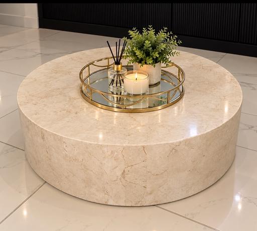  — natural fossil-stone coffee table