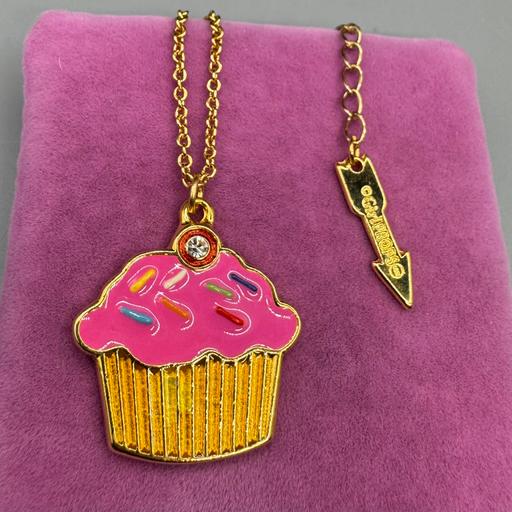  — Signed Sweet Enamel Cupcake Necklace