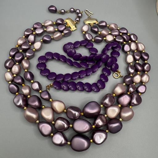  — Hong Kong 3 Strand Necklace + extra vintage