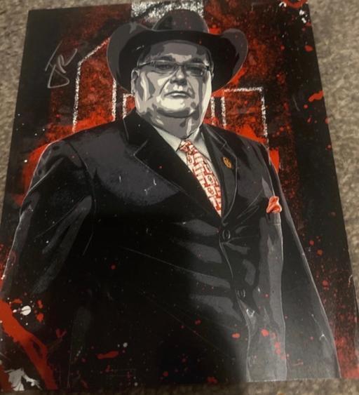  — WWE Jim Ross hand signed print
