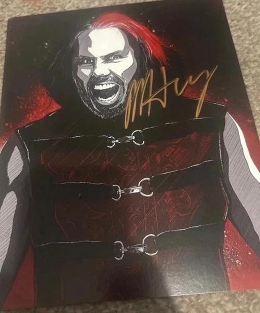  — WWE Broken Matt hand signed print