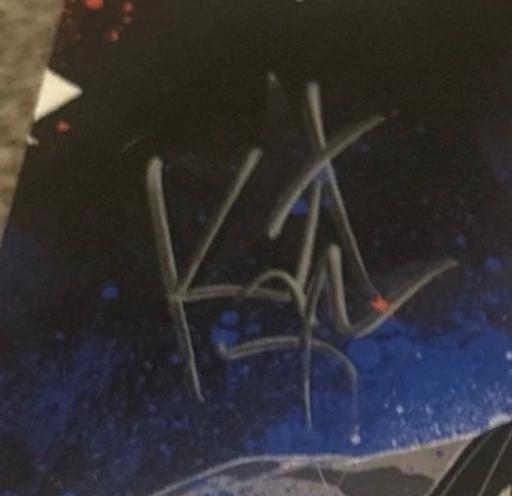  — WWE Kurt Angle hand signed print