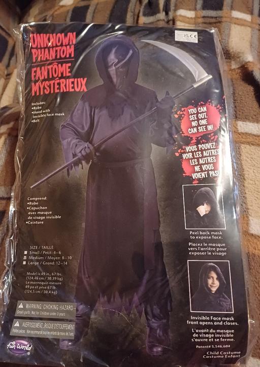  — Unknown phantom costume age 8-9 new