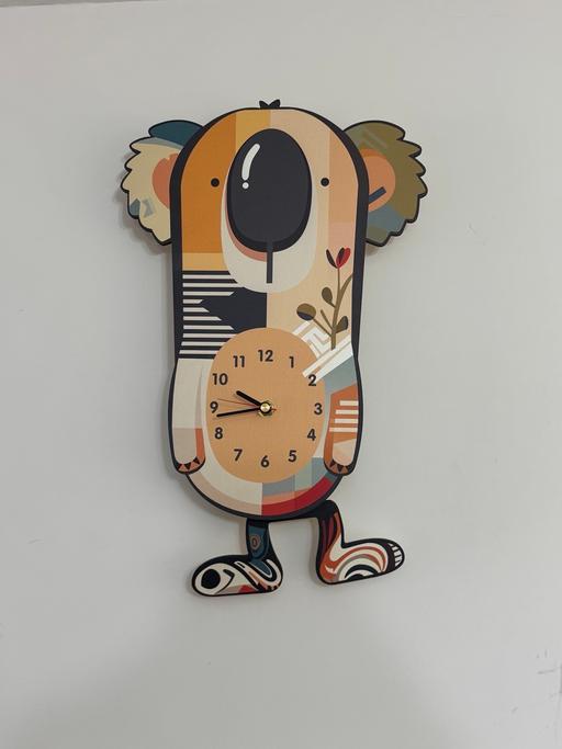  — Kids wall clock - koko the koala pendulum leg