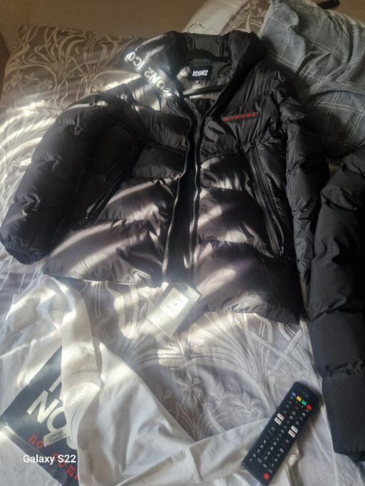  — Black icon sports kids coat