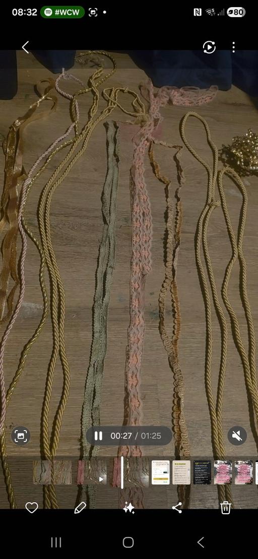 — box of extra long lengths upholstery trim