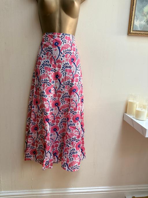 — Pink floral maxi skirt xs