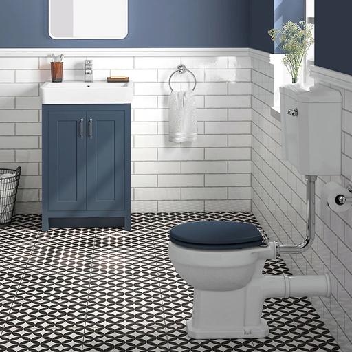  — Traditional Blue Chatsworth Toilet Seat
