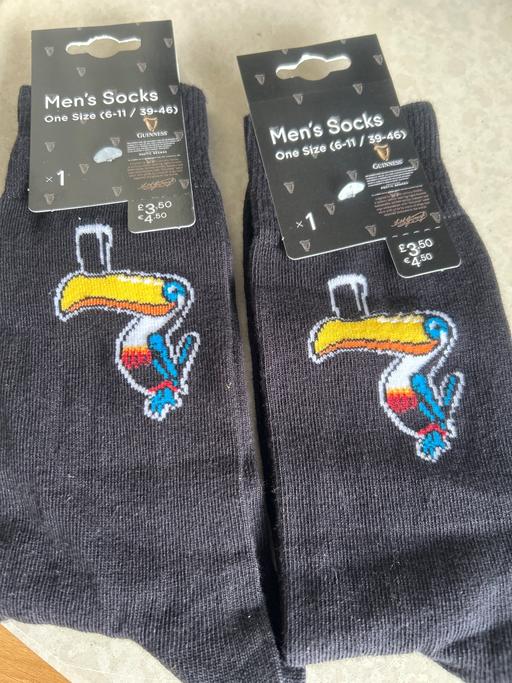  — Men’s “ Guinness” socks. Size 6-11. Black.