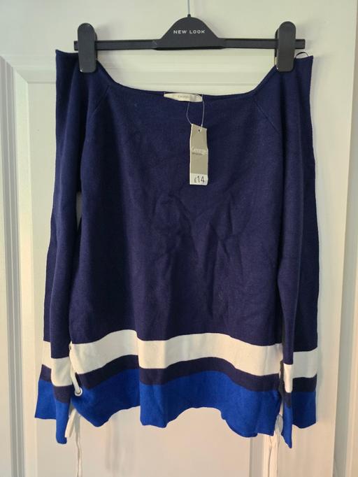  — George blue/white jumper uk16 bnwt