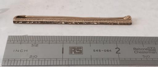  — Antique Art Deco 935 Silver Paste Bar Brooch