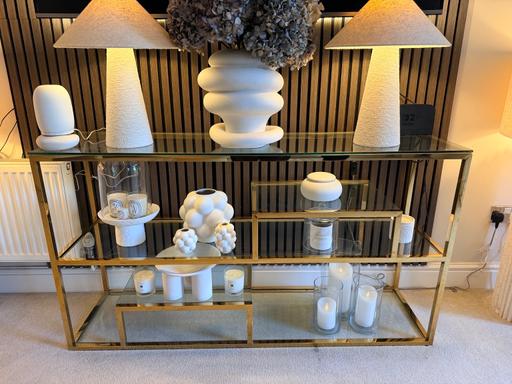  — Gold sideboard table