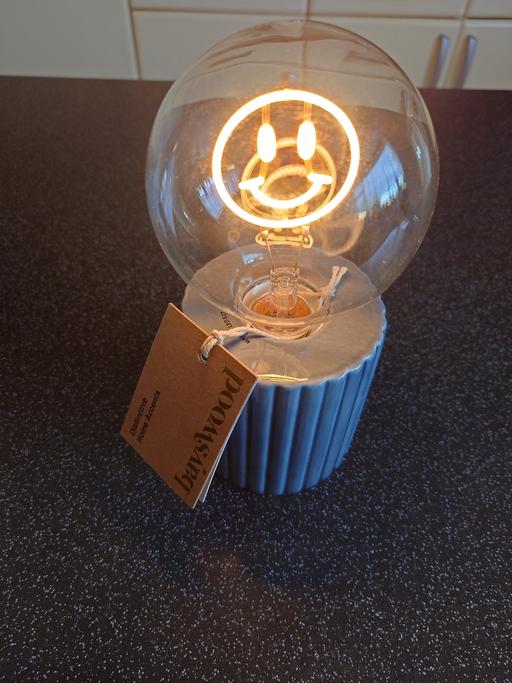  — Face Bulb glass table lamp