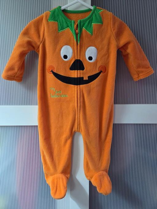  — 3-6 months Nutmeg pumpkin babygrow