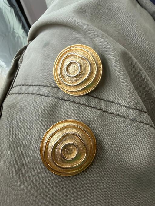  — Vintage brushed brush tone gold tone earrings
