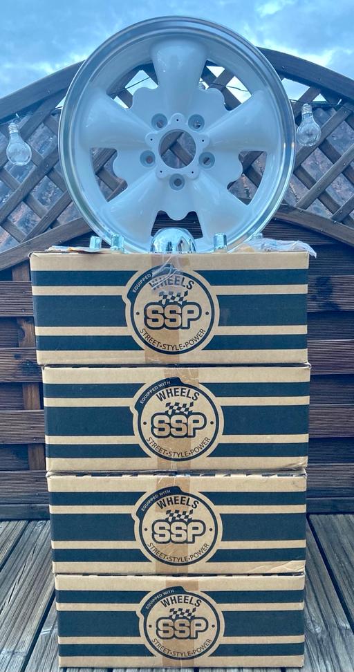  — SSP GT 5 Spoke VW White Alloy Wheels