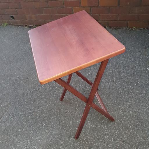  — Fold Up Wooden Table, 18 inch Sq, Very Useful