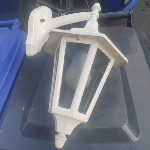 — Metal Porch Lamp,, With Bulb, Good Condition,