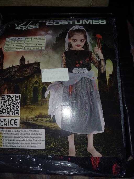  — Girls zombie bride age 6-8 years. New