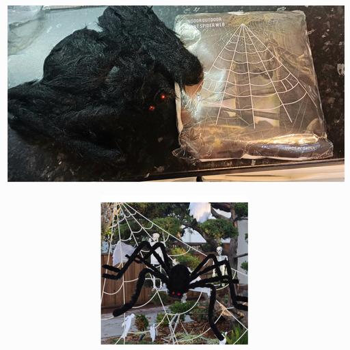  — Posable motion activated spider. and webs new