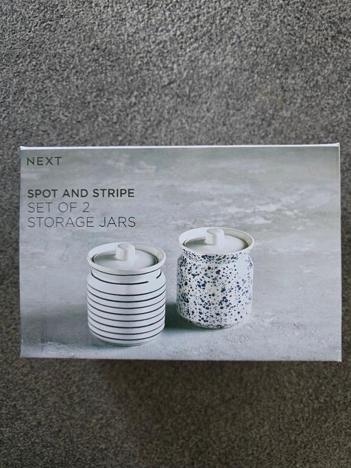  — Ideal gift - NEXT Spot & Stripe Jars- new