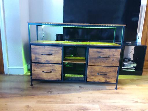  — Industrial Style TV Stand Media Unit