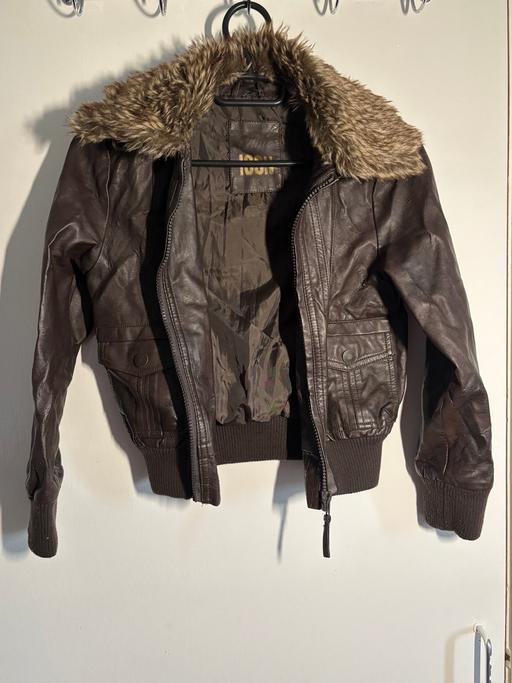  — YD Kids’ Unisex Brown Leather Jacket
