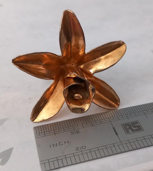  — 925 Sterling Silver Gold Vermeil Orchid ring
