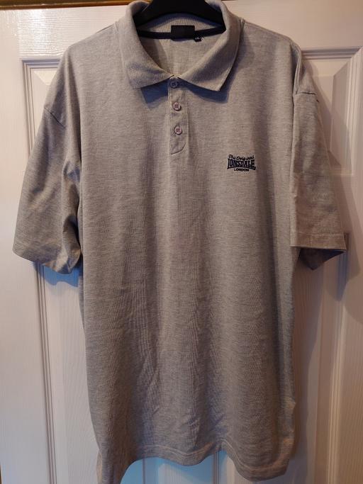  — Mens grey Lonsdale polo top size XXL