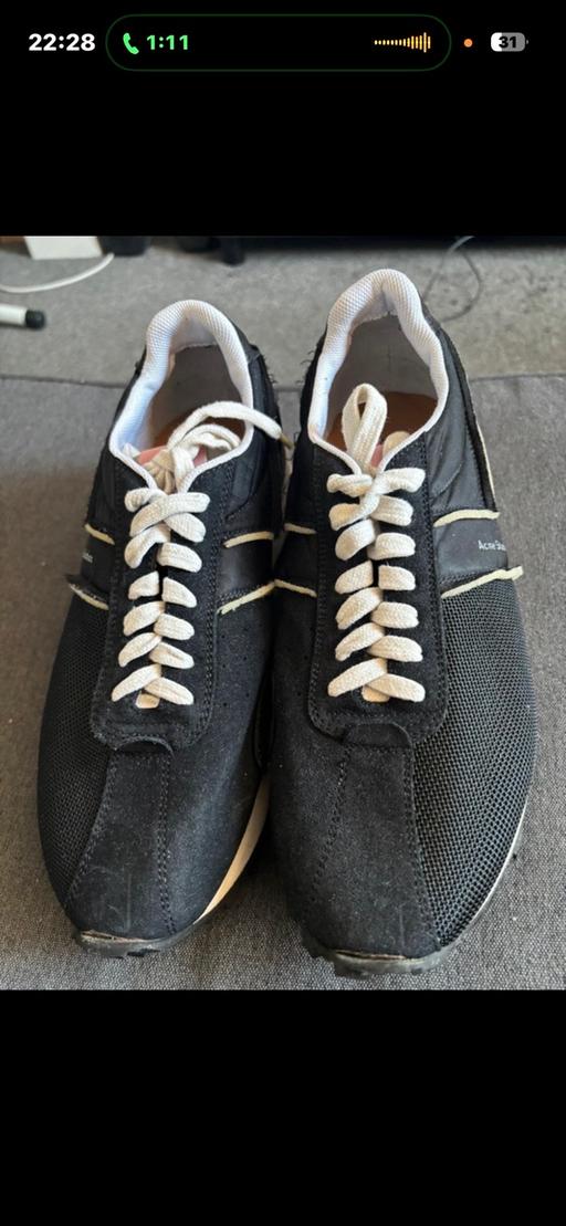  — Acne Studios Black & Cream Trainers