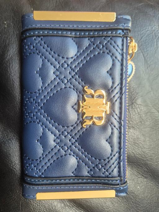  — Navy quilted card wallet/purse  RIVER ISLAND