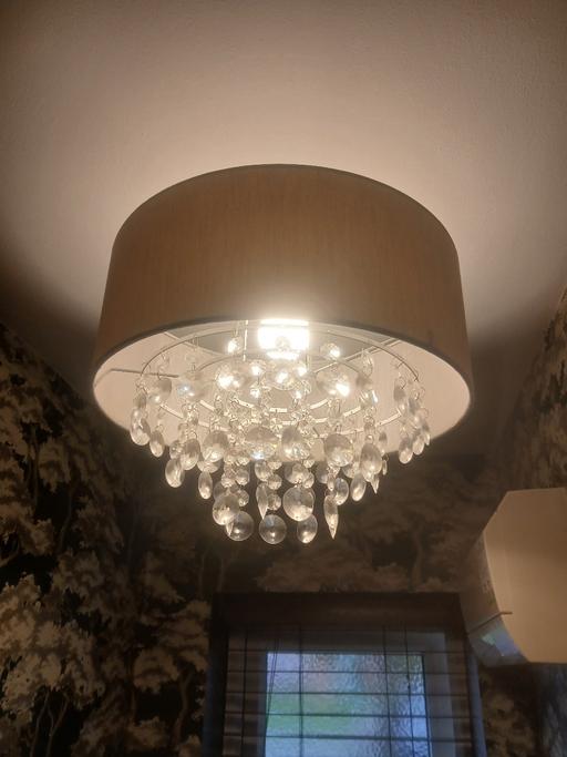  — grey circle jewel droplet ceiling shade