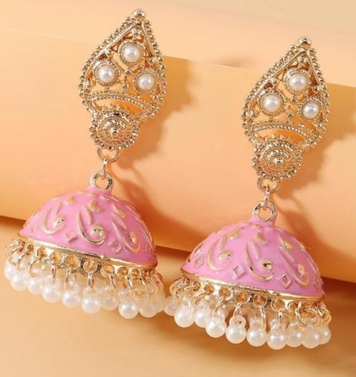  — pink asian style earrings