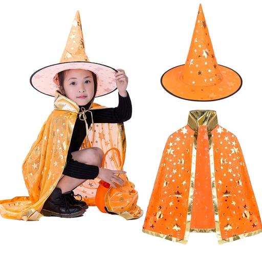  — Witches / wizard cape and hat. New.
