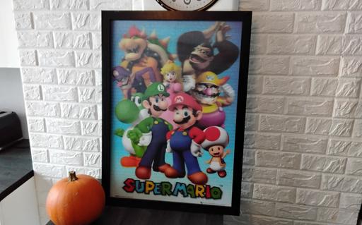  — super mario 2009 3d picture framed 52 x 72 cm