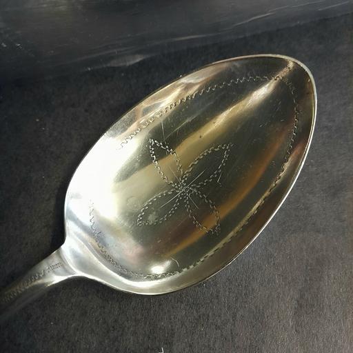  — OLD SILVER PLATED SERVING SPOON