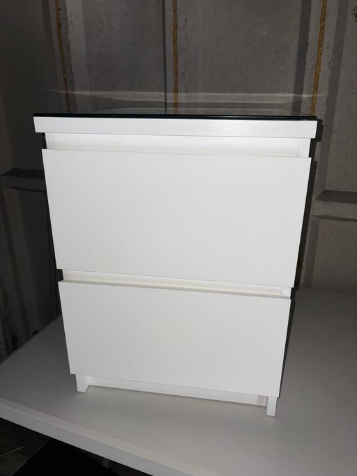  — White Ikea malm bedside unit