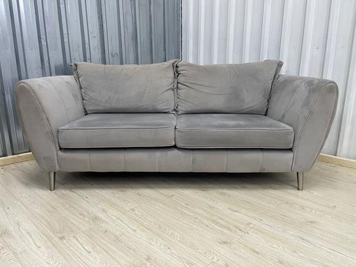  — Sofology Gabrielle Grey Velvet 3 Seater