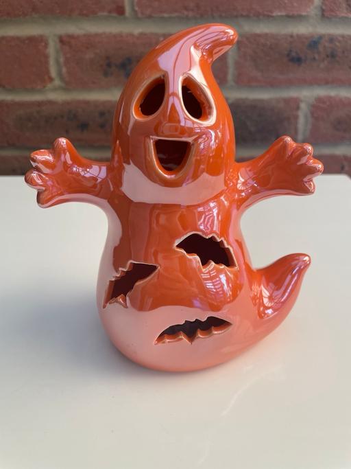  — Halloween Iridescent Orange Ghost Light
